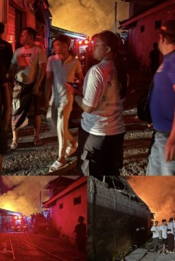 Kebakaran Hebat Ludeskan Gudang Mebel dan 19 Mess Karyawan di Denpasar Barat, Satu Orang Alami Luka Bakar